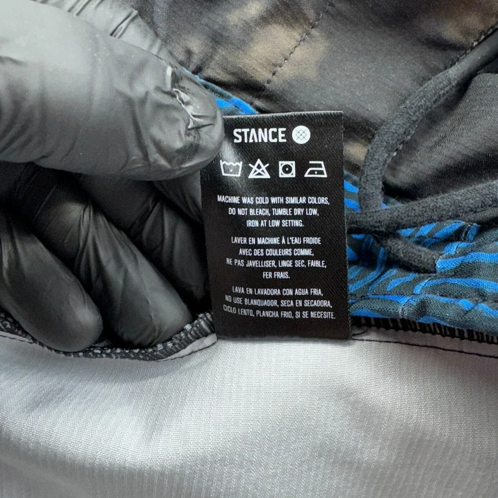 Stance Men's XL Performance Shorts Black Tie-Dye Stretch Athletic Casual Gym‎